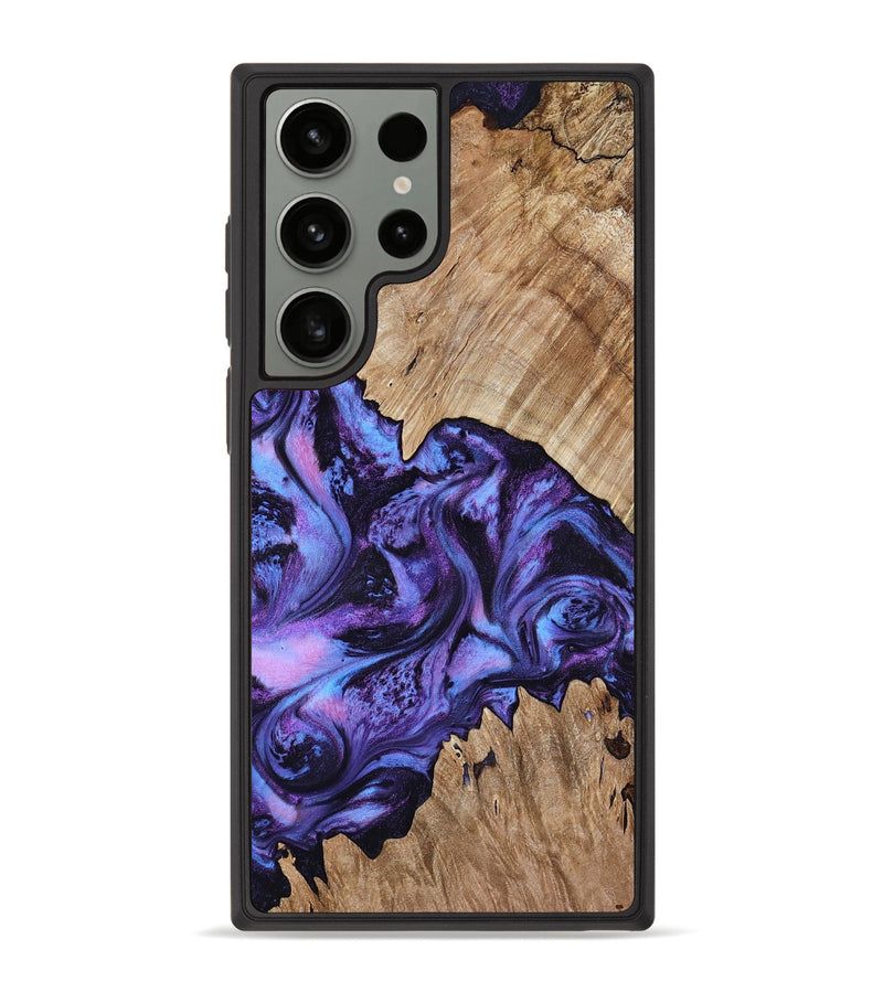 Galaxy S23 Ultra Wood Phone Case - Jair (Purple, 818055)