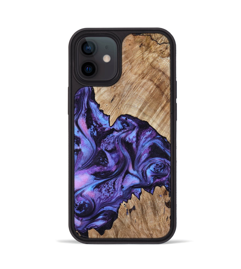 iPhone 12 Wood Phone Case - Jair (Purple, 818055)