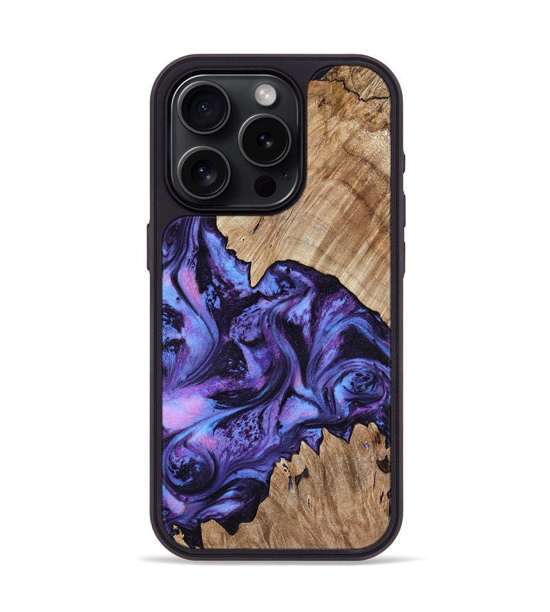 iPhone 15 Pro Wood Phone Case - Jair (Purple, 818055)