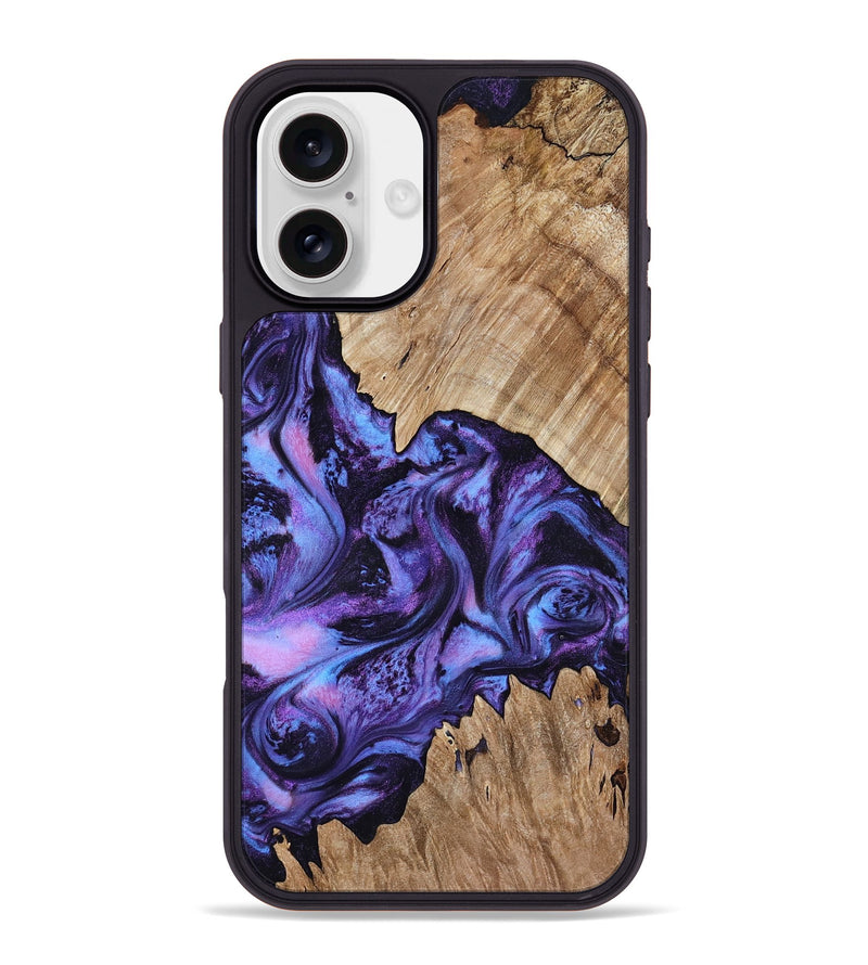 iPhone 16 Plus Wood Phone Case - Jair (Purple, 818055)