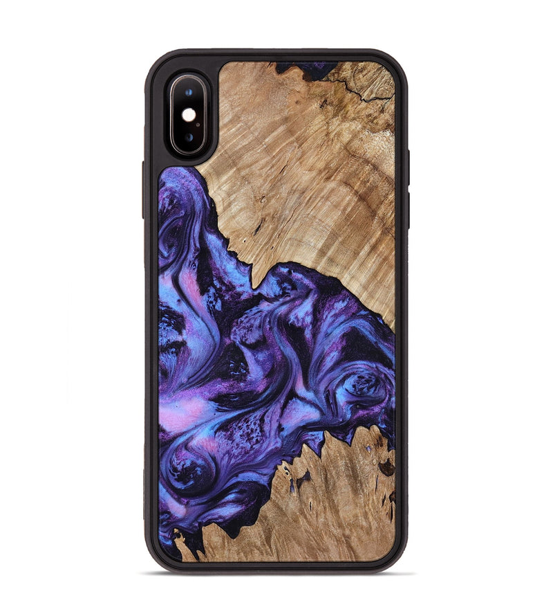 iPhone Xs Max Wood Phone Case - Jair (Purple, 818055)