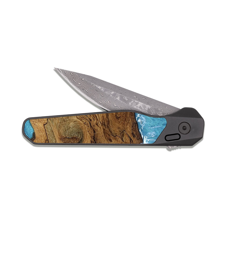 EDC Dark Damascus Wood Pocket Knife - Judson (Coastal, 818078)