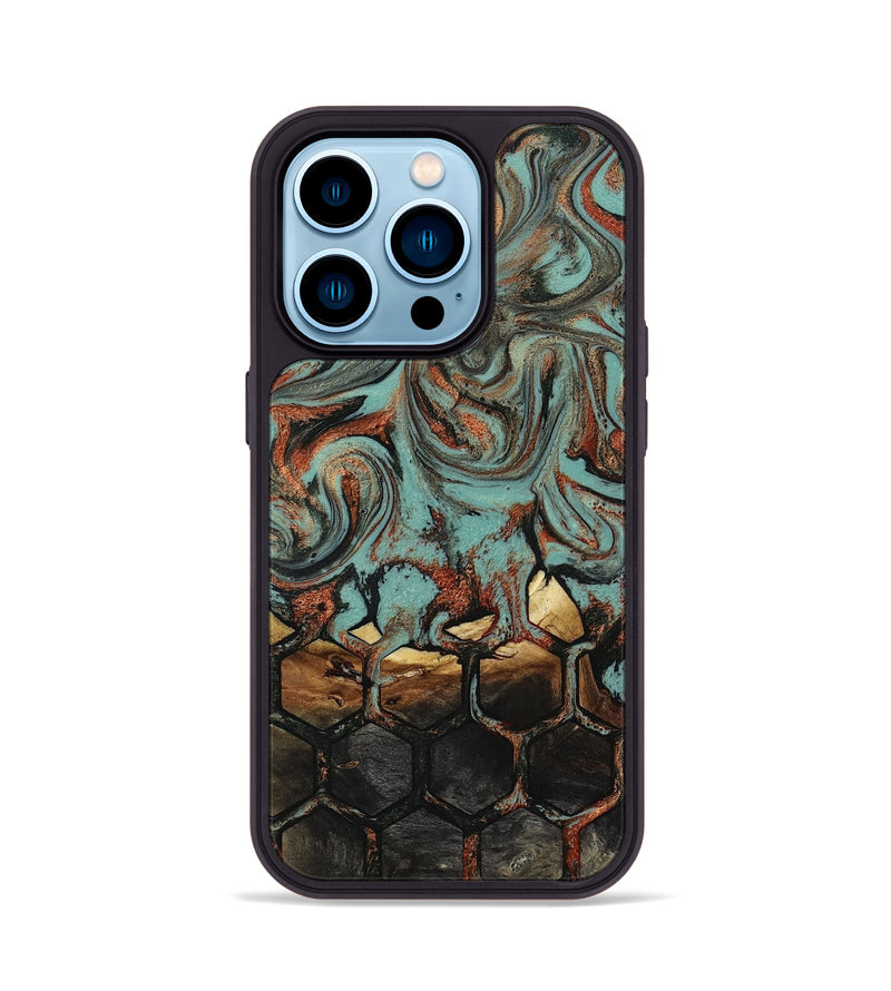 iPhone 14 Pro Wood Phone Case - Mayra (Pattern, 818079)