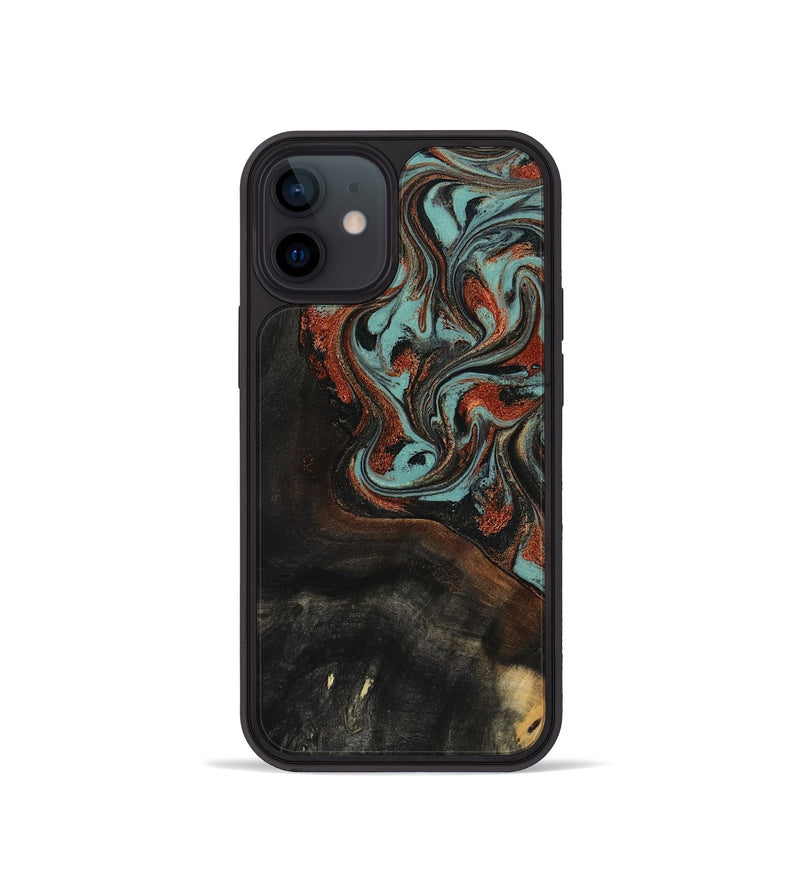 iPhone 12 mini Wood Phone Case - Lora (Green, 818124)