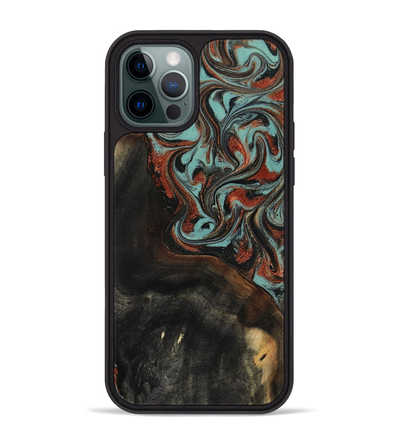 iPhone 12 Pro Max Wood Phone Case - Lora (Green, 818124)