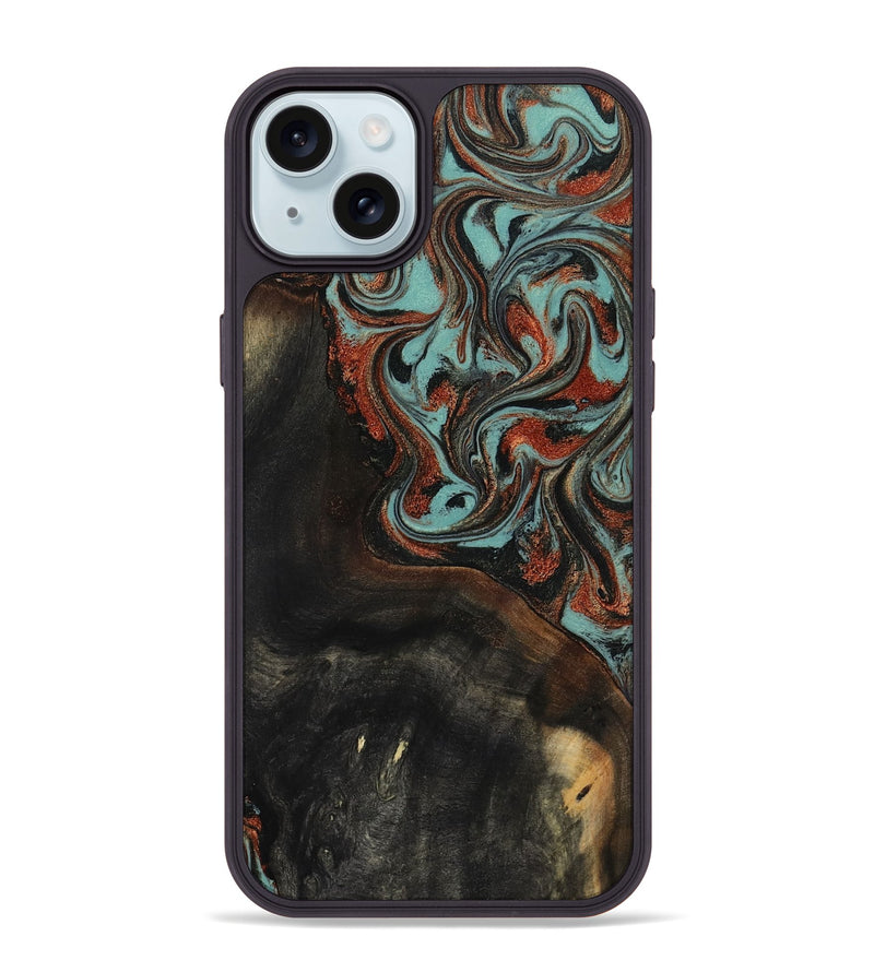 iPhone 15 Plus Wood Phone Case - Lora (Green, 818124)