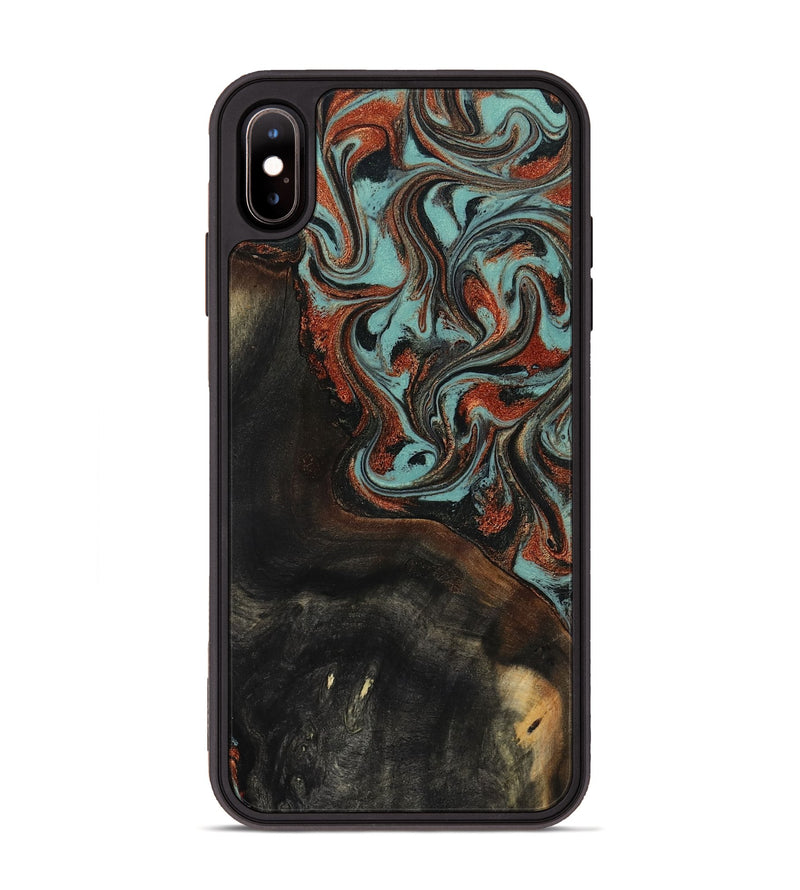 iPhone Xs Max Wood Phone Case - Lora (Green, 818124)