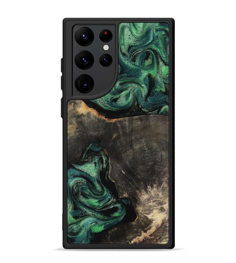 Galaxy S22 Ultra Wood Phone Case - Tyesha (Green, 818125)