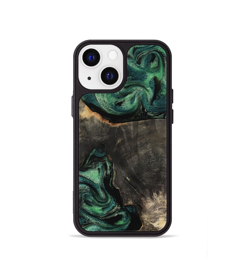 iPhone 13 mini Wood Phone Case - Tyesha (Green, 818125)
