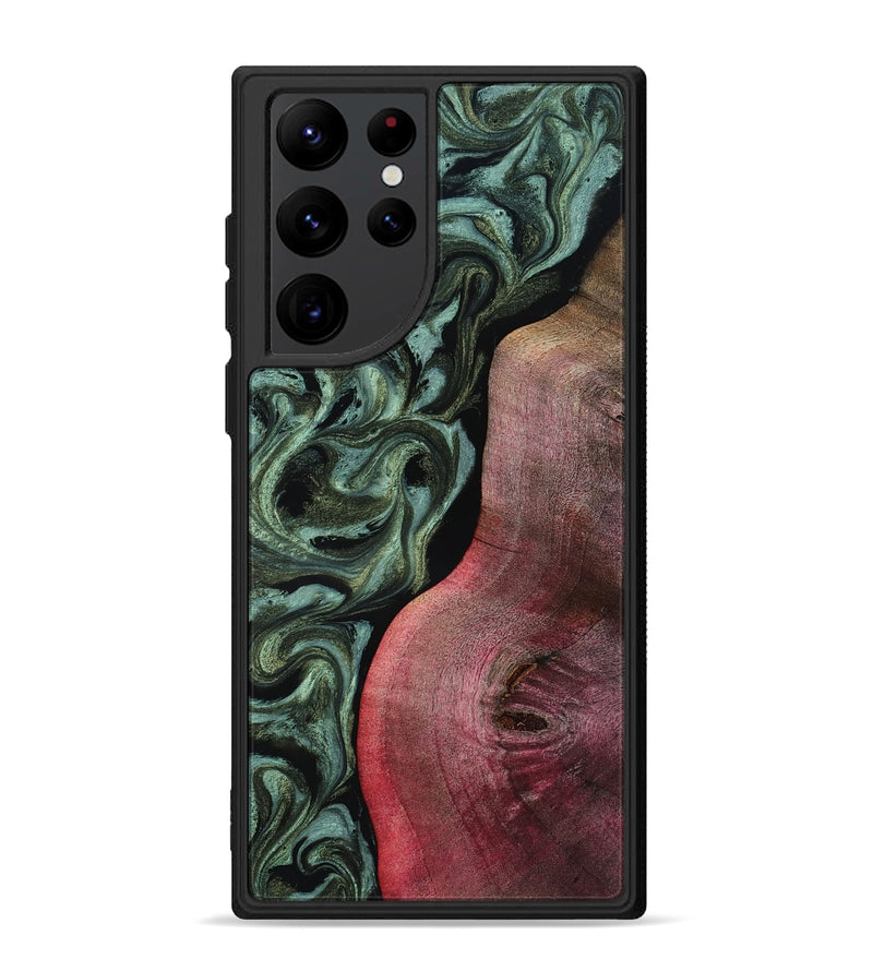 Galaxy S22 Ultra Wood Phone Case - Garret (Green, 818126)