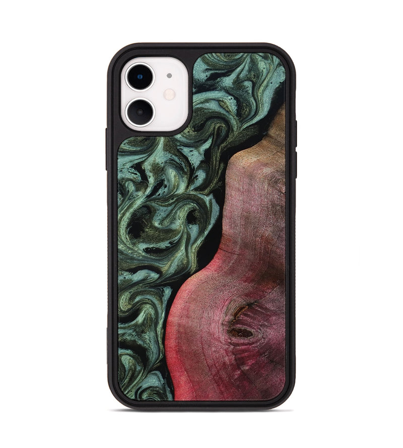 iPhone 11 Wood Phone Case - Garret (Green, 818126)