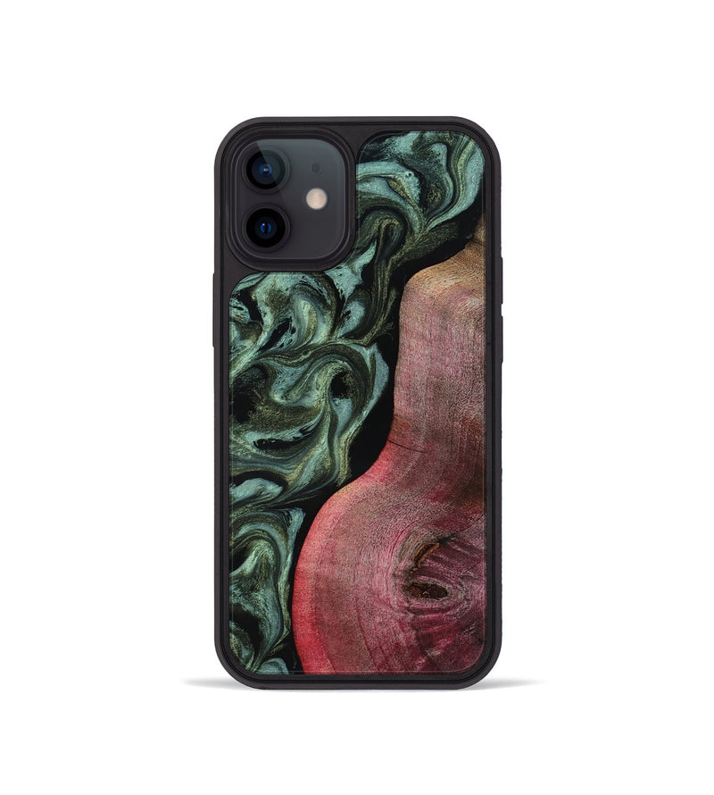 iPhone 12 mini Wood Phone Case - Garret (Green, 818126)