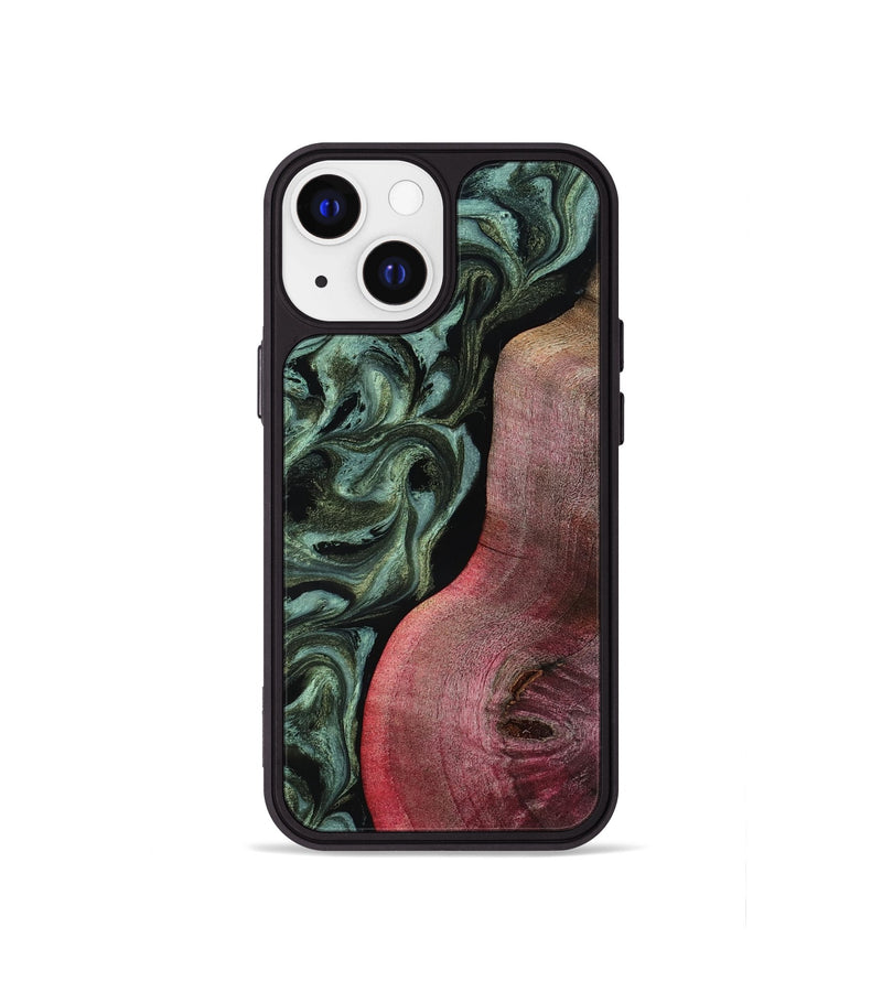 iPhone 13 mini Wood Phone Case - Garret (Green, 818126)