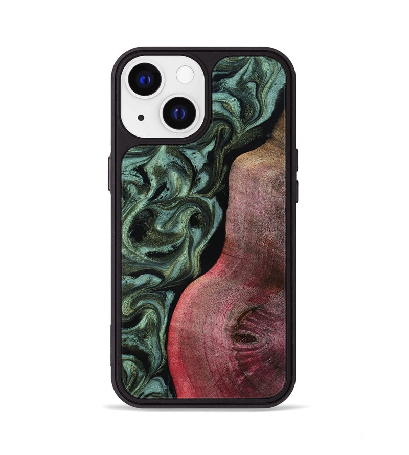 iPhone 13 Wood Phone Case - Garret (Green, 818126)