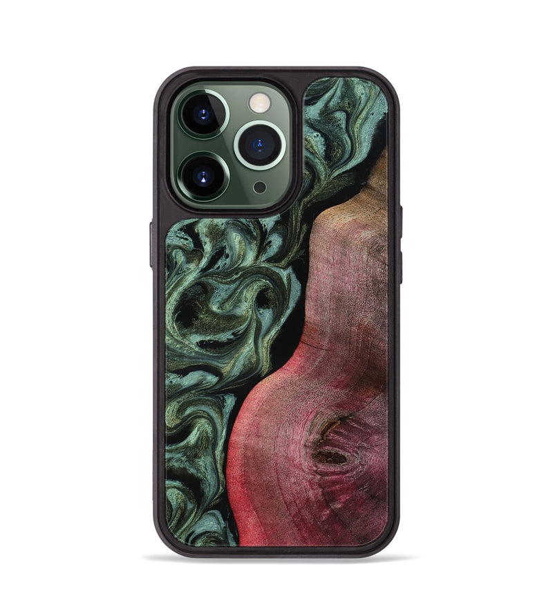 iPhone 13 Pro Wood Phone Case - Garret (Green, 818126)