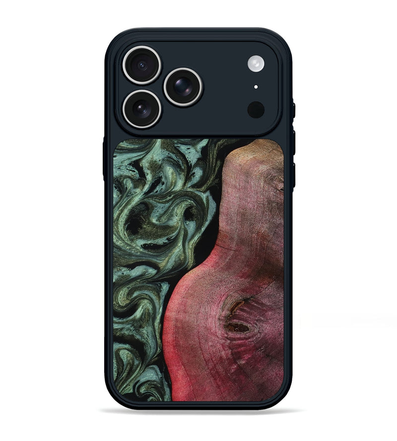 iPhone 17 Pro Max Wood Phone Case - Garret (Green, 818126)