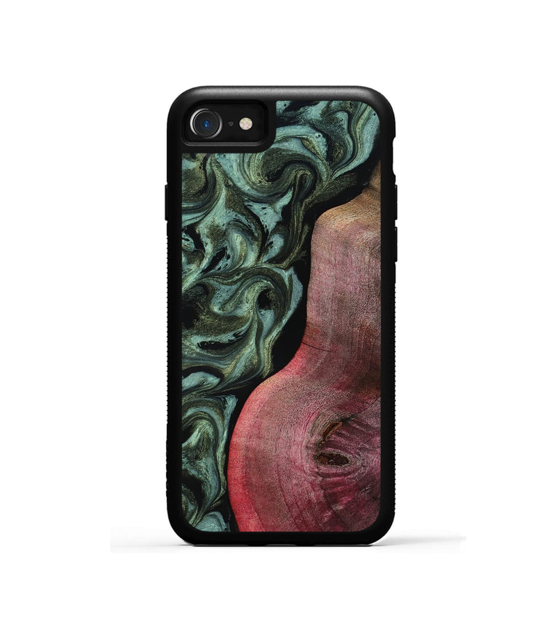 iPhone SE Wood Phone Case - Garret (Green, 818126)