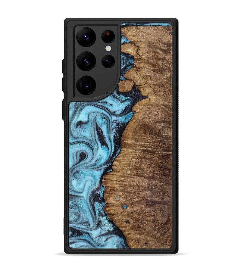 Galaxy S22 Ultra Wood Phone Case - Ward (Blue, 818128)
