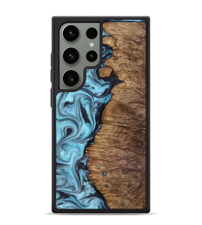 Galaxy S24 Ultra Wood Phone Case - Ward (Blue, 818128)