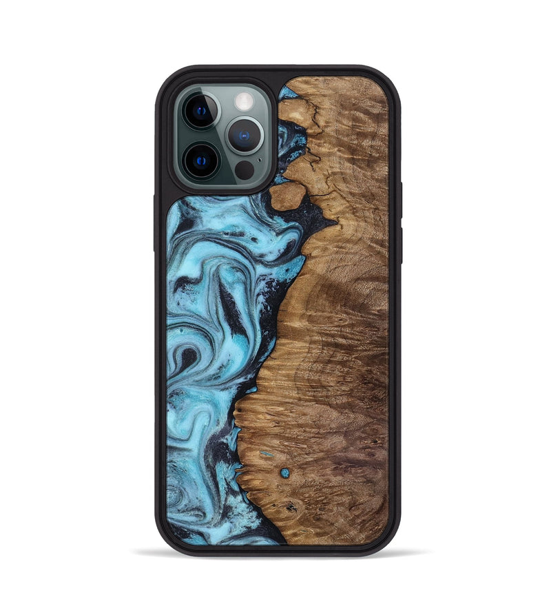 iPhone 12 Pro Wood Phone Case - Ward (Blue, 818128)