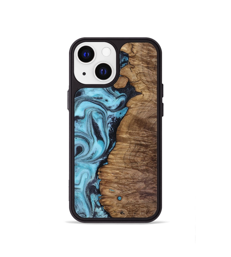 iPhone 13 mini Wood Phone Case - Ward (Blue, 818128)