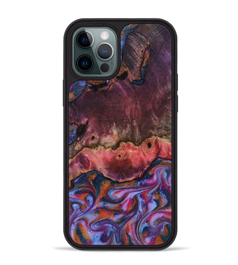iPhone 12 Pro Max Wood Phone Case - Jaxson (Blue, 818129)