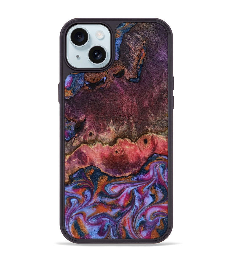 iPhone 15 Plus Wood Phone Case - Jaxson (Blue, 818129)