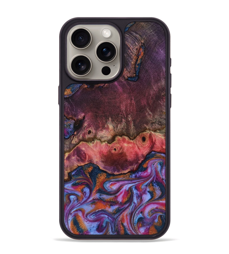 iPhone 15 Pro Max Wood Phone Case - Jaxson (Blue, 818129)