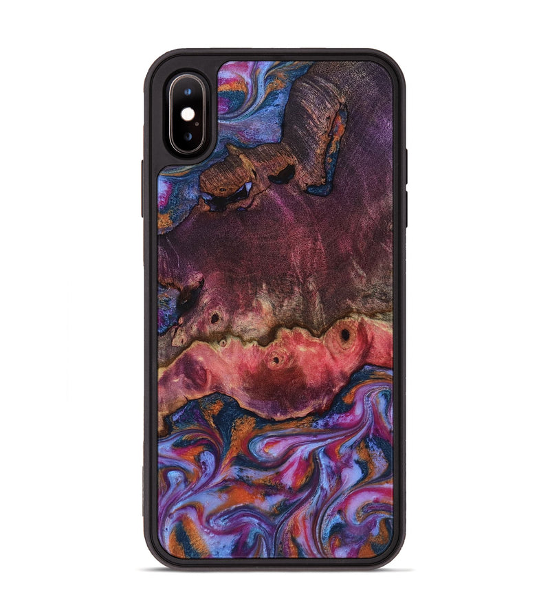 iPhone Xs Max Wood Phone Case - Jaxson (Blue, 818129)