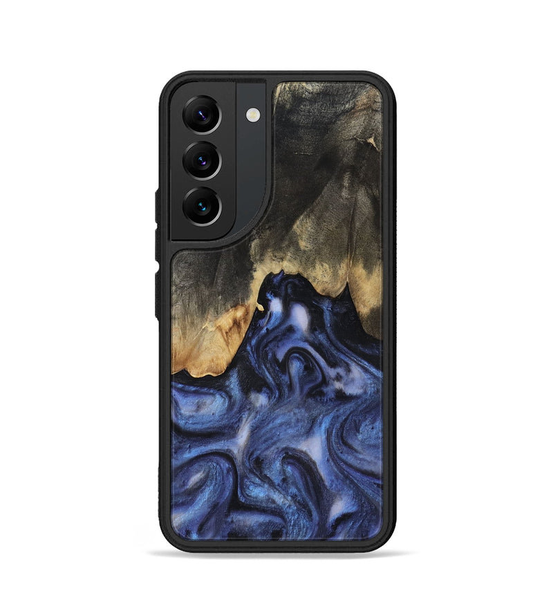Galaxy S22 Wood Phone Case - Enrique (Blue, 818130)