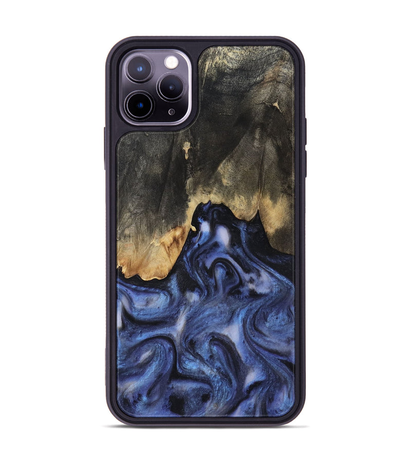 iPhone 11 Pro Max Wood Phone Case - Enrique (Blue, 818130)
