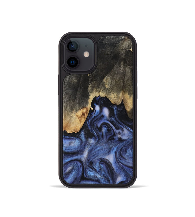 iPhone 12 mini Wood Phone Case - Enrique (Blue, 818130)