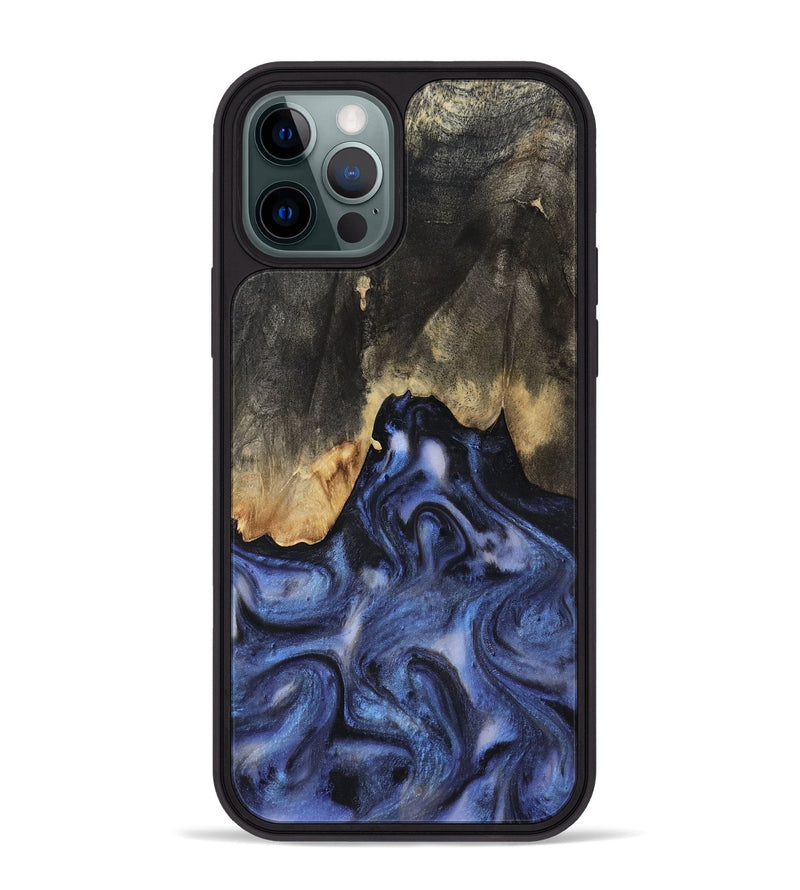 iPhone 12 Pro Max Wood Phone Case - Enrique (Blue, 818130)