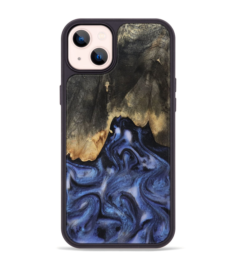 iPhone 14 Plus Wood Phone Case - Enrique (Blue, 818130)