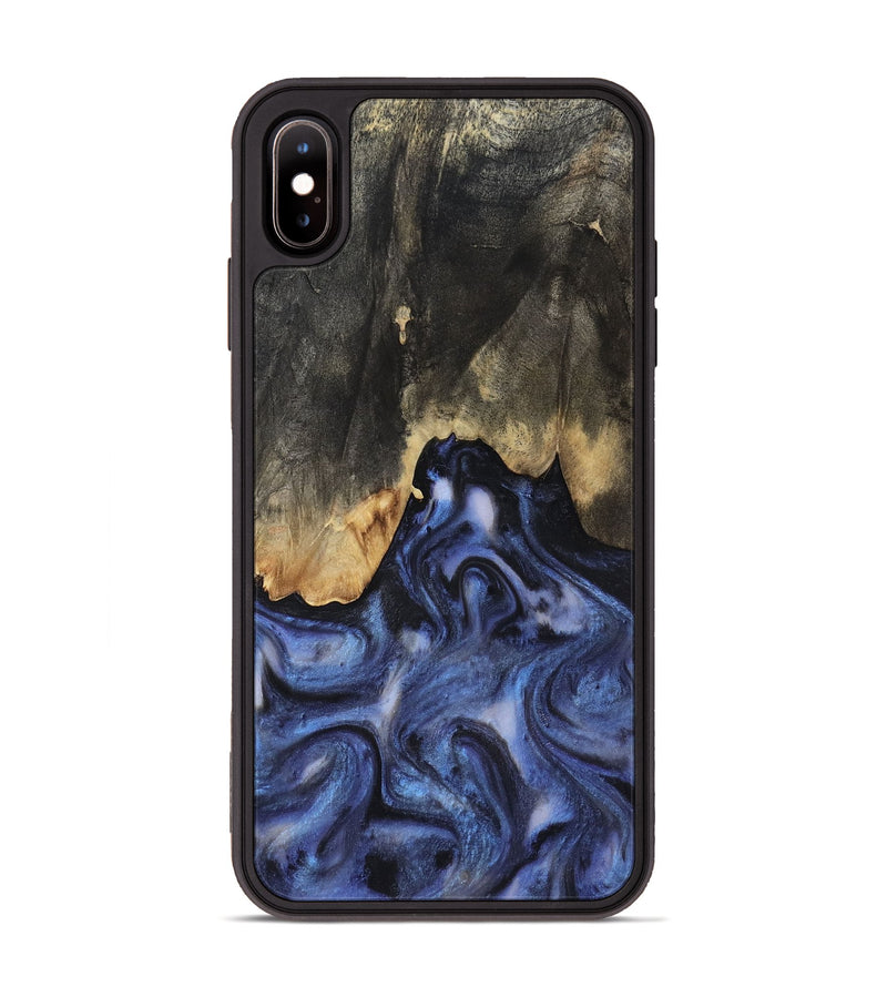 iPhone Xs Max Wood Phone Case - Enrique (Blue, 818130)
