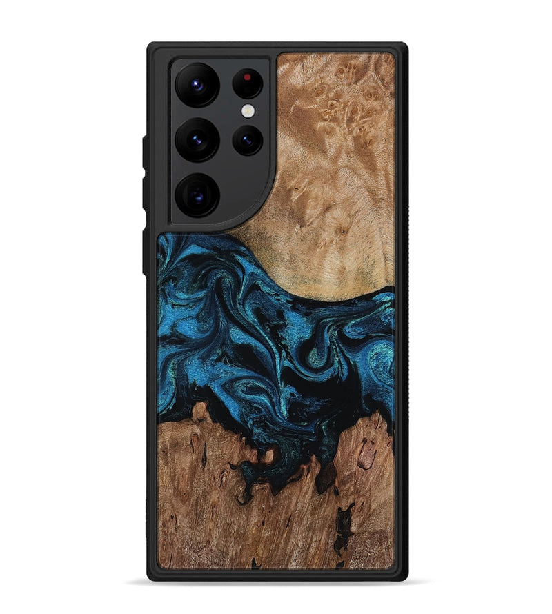 Galaxy S22 Ultra Wood Phone Case - Pearle (Blue, 818131)