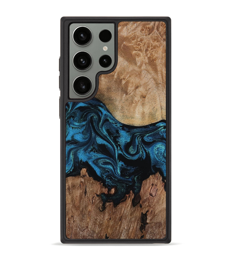 Galaxy S23 Ultra Wood Phone Case - Pearle (Blue, 818131)