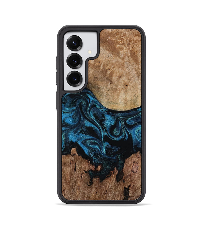 Galaxy S25 Wood Phone Case - Pearle (Blue, 818131)