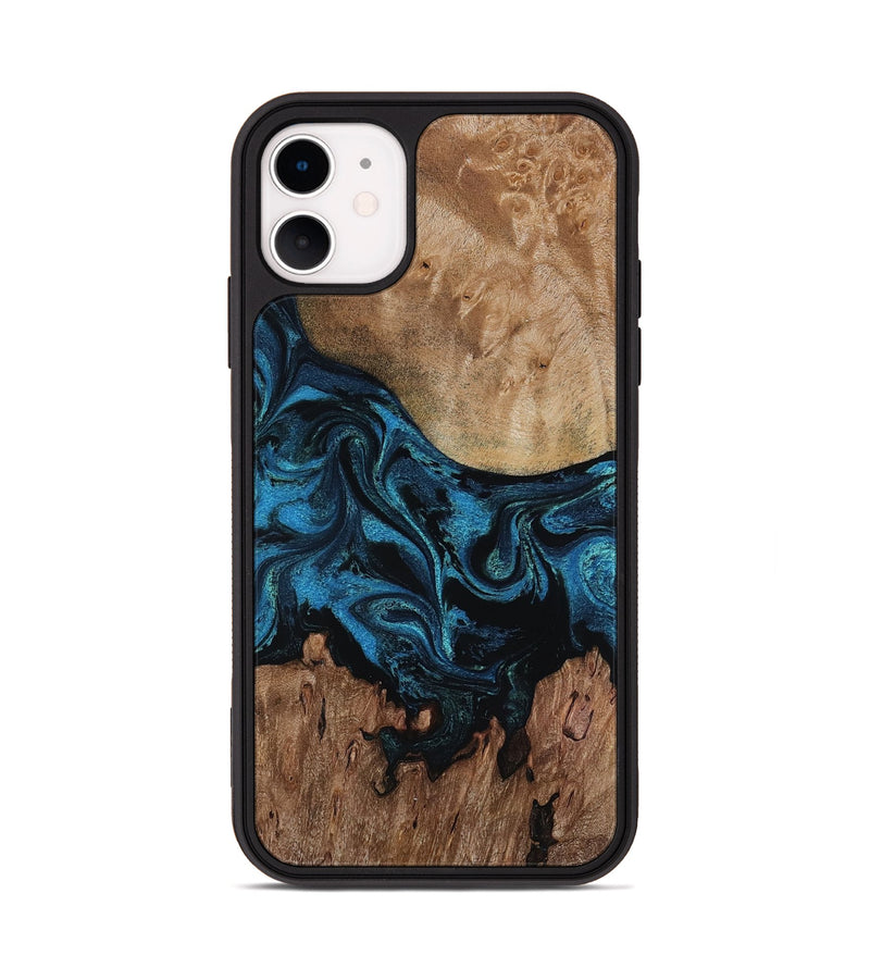iPhone 11 Wood Phone Case - Pearle (Blue, 818131)