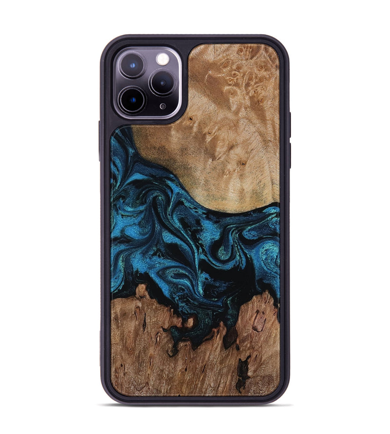 iPhone 11 Pro Max Wood Phone Case - Pearle (Blue, 818131)