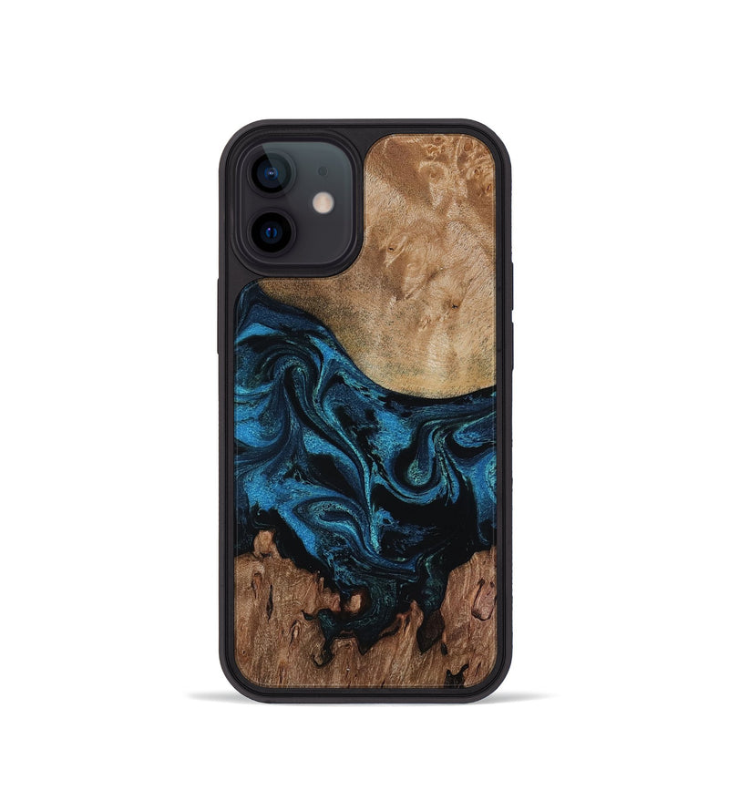 iPhone 12 mini Wood Phone Case - Pearle (Blue, 818131)