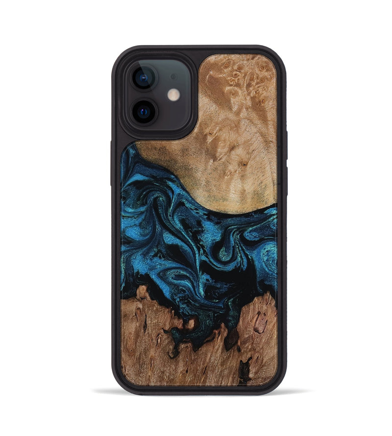 iPhone 12 Wood Phone Case - Pearle (Blue, 818131)