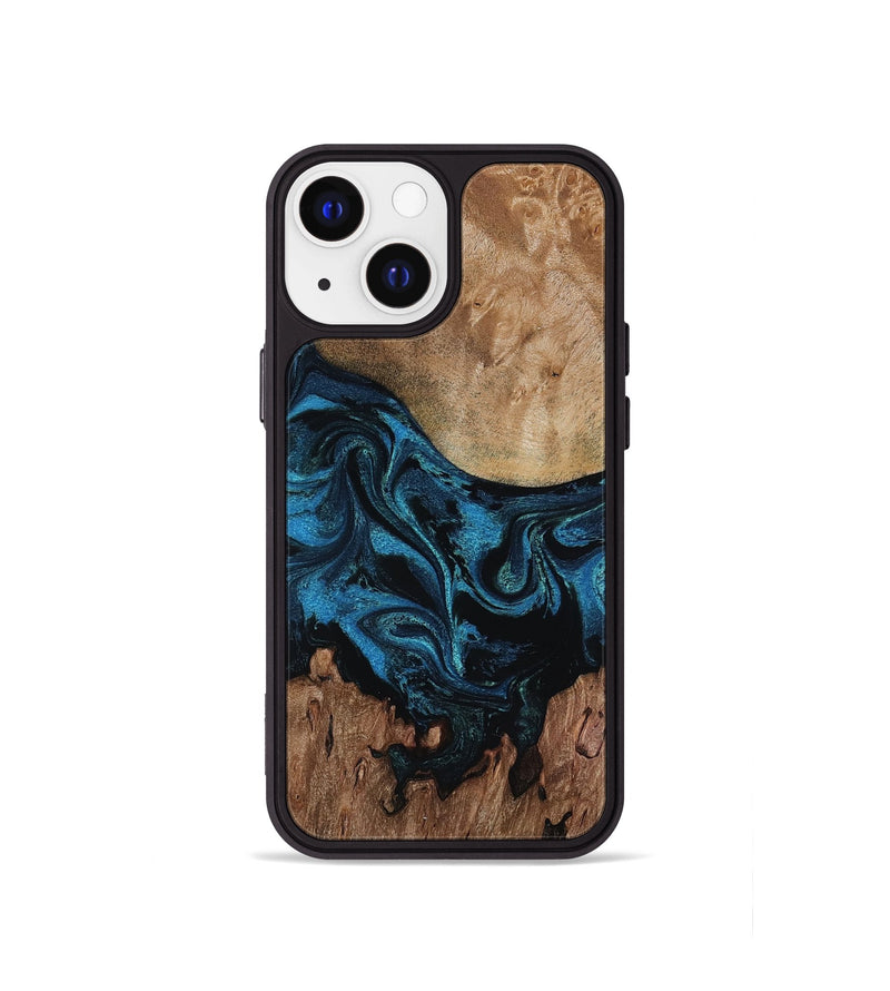 iPhone 13 mini Wood Phone Case - Pearle (Blue, 818131)