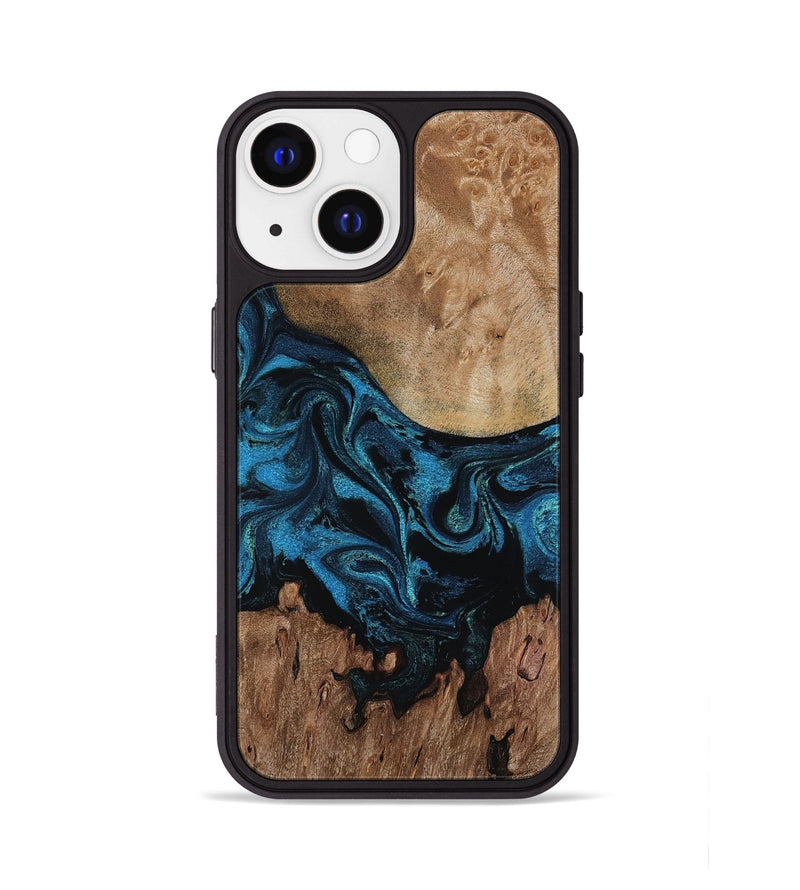 iPhone 13 Wood Phone Case - Pearle (Blue, 818131)