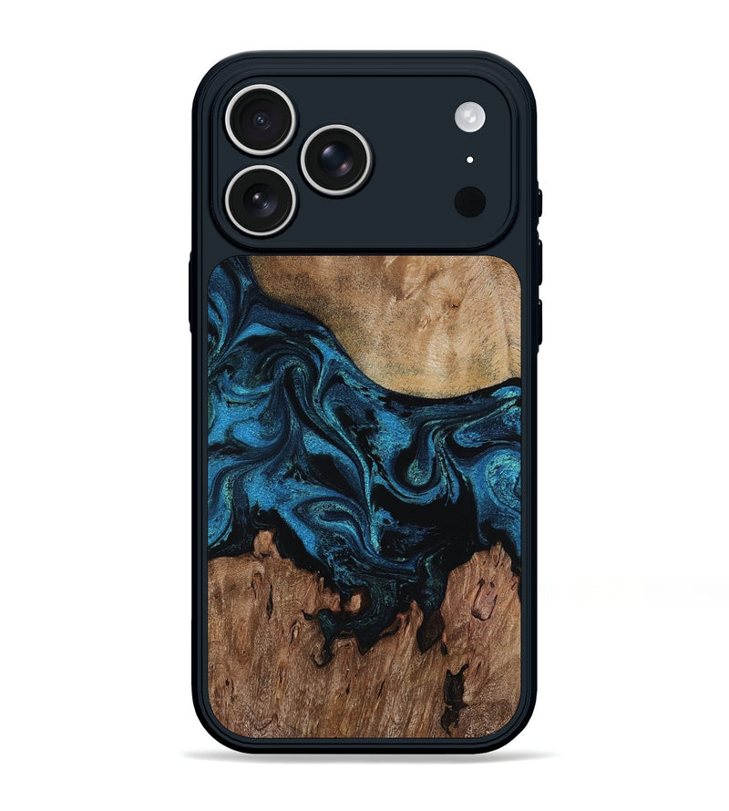 iPhone 17 Pro Max Wood Phone Case - Pearle (Blue, 818131)