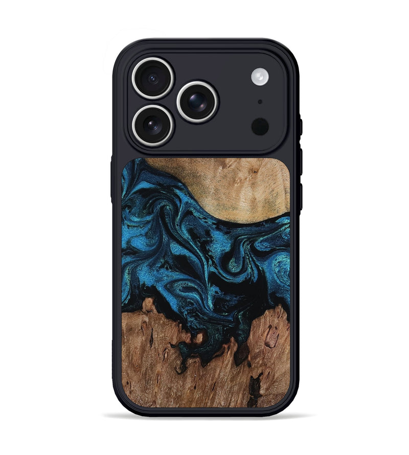 iPhone 17 Pro Wood Phone Case - Pearle (Blue, 818131)