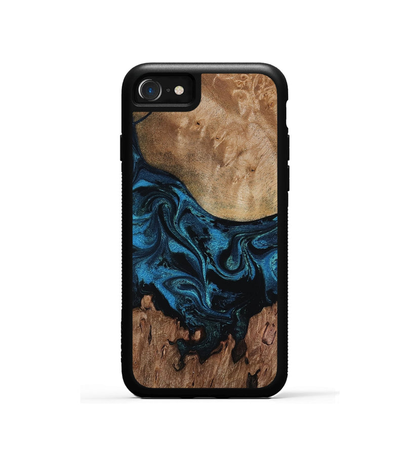 iPhone SE Wood Phone Case - Pearle (Blue, 818131)