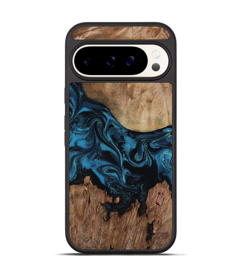 Pixel 9 Pro Wood Phone Case - Pearle (Blue, 818131)