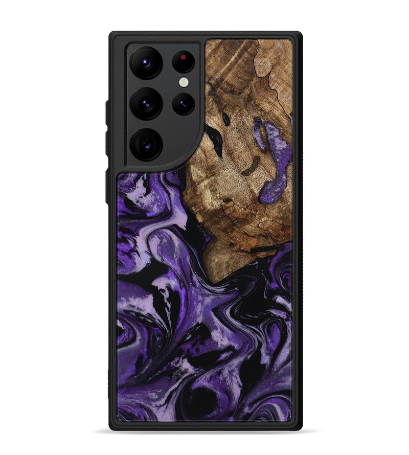Galaxy S22 Ultra Wood Phone Case - Xiomara (Purple, 818136)