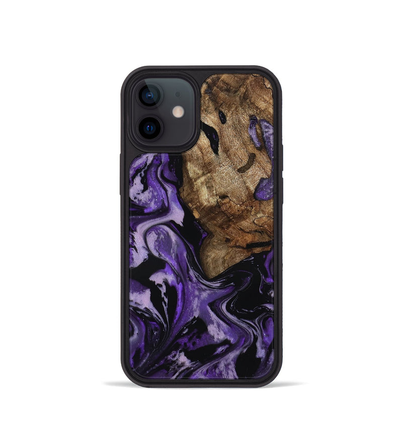 iPhone 12 mini Wood Phone Case - Xiomara (Purple, 818136)